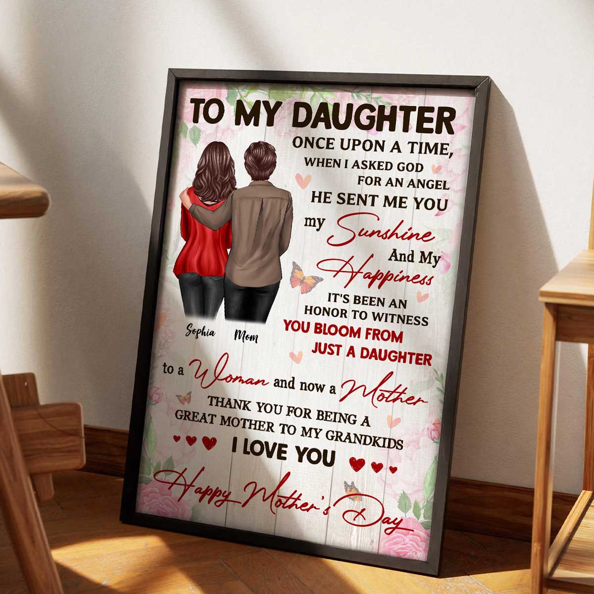 Watching You Be A Mom Happy Mother's Day From Mom Personalized Poster, Gift For Daughter