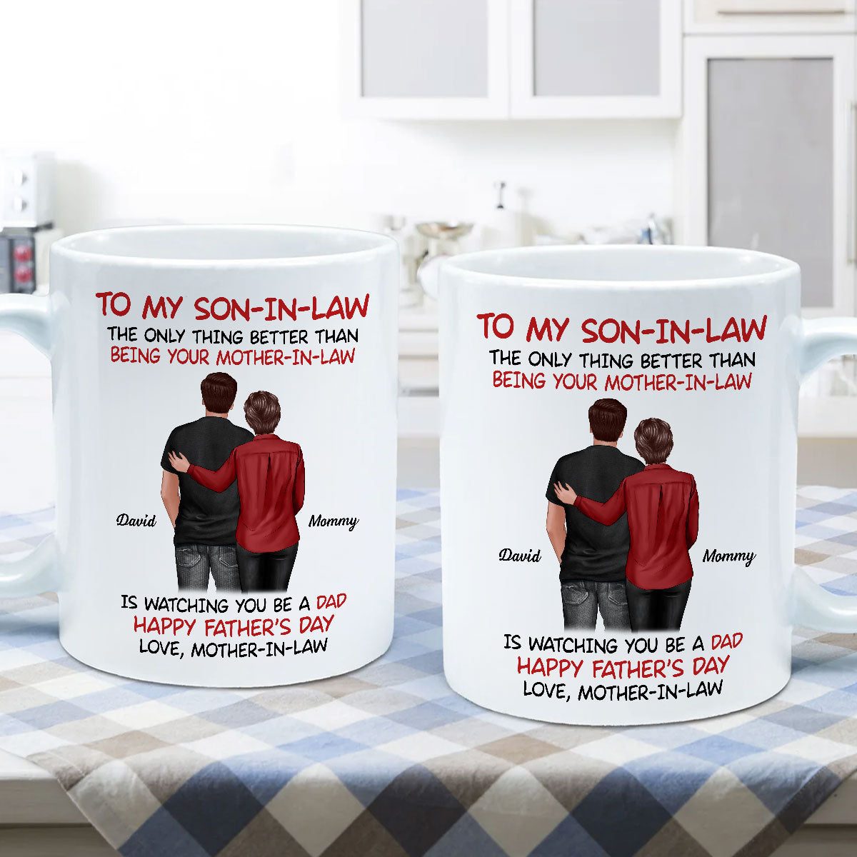 To My Son-In-Law From Mother-In-Law Happy Father‘s Day Personalized Mug