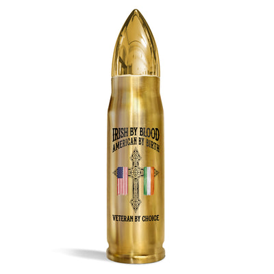 St. Patrick's Day Irish By Blood American By Birth Customize Title Personalized Bullet Tumbler