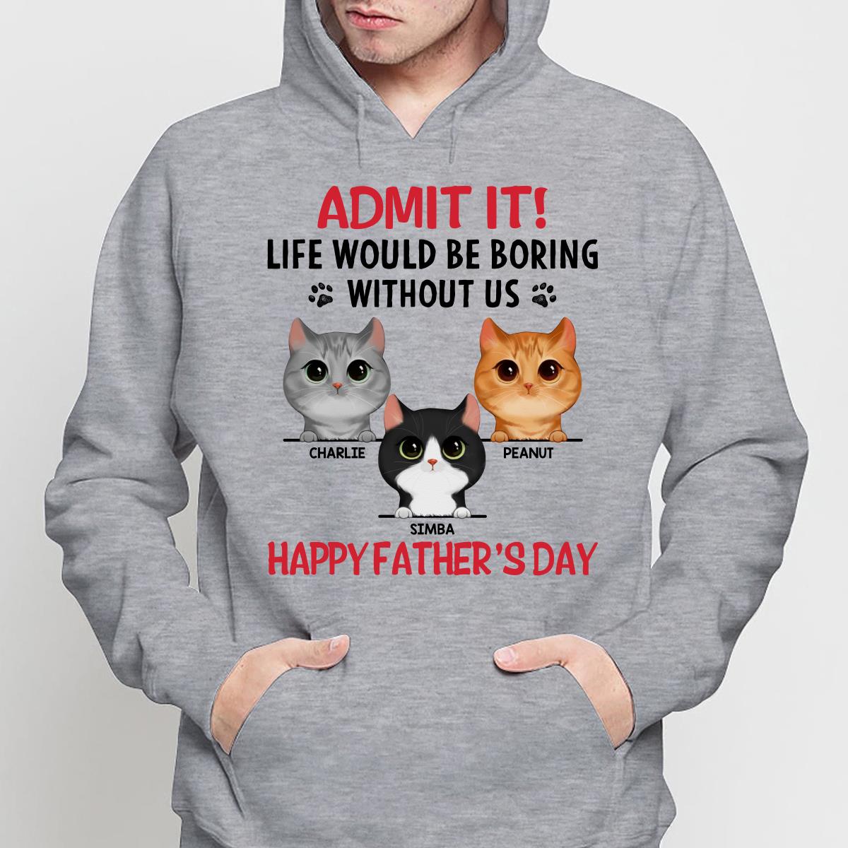 Life Would Be Boring Without Us Watercolor Cute Cats Personalized Shirt
