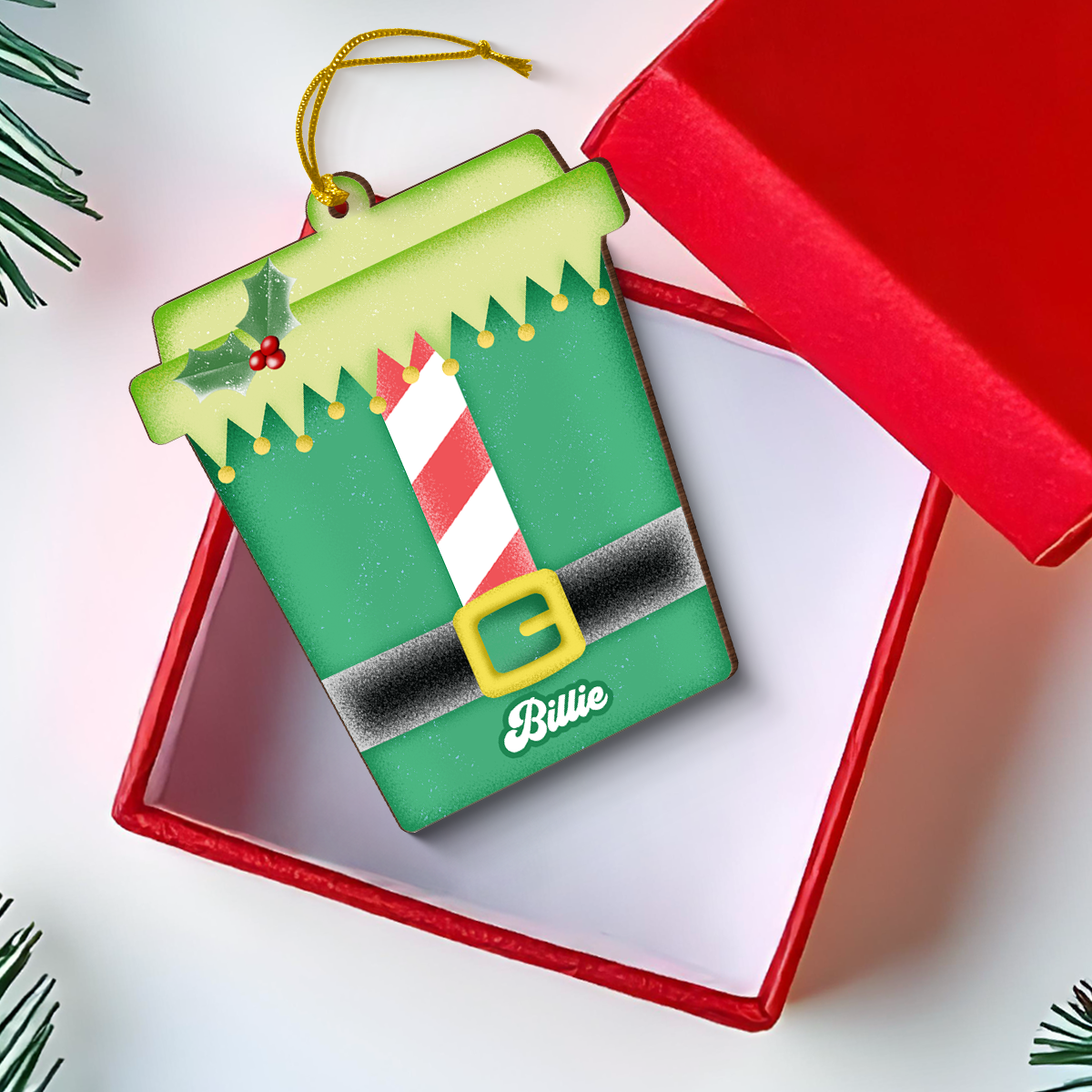 Christmas Latte Cup Personalized Money Gift Card Holder Ornament