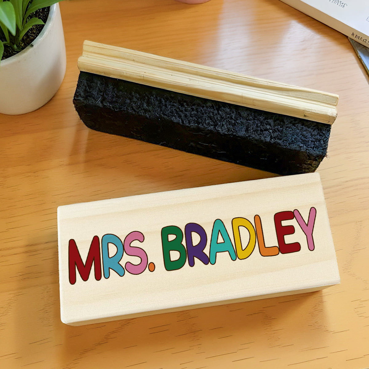 Personalized Teacher Whiteboard Eraser, Custom Teacher Appreciation Gifts, Chalkboard Eraser with Marker, Preschool Teacher Name gifts