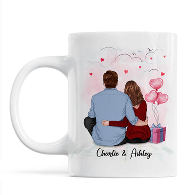 Sitting Back View Couple I Met You I Love You I‘m Keeping You Personalized Mug