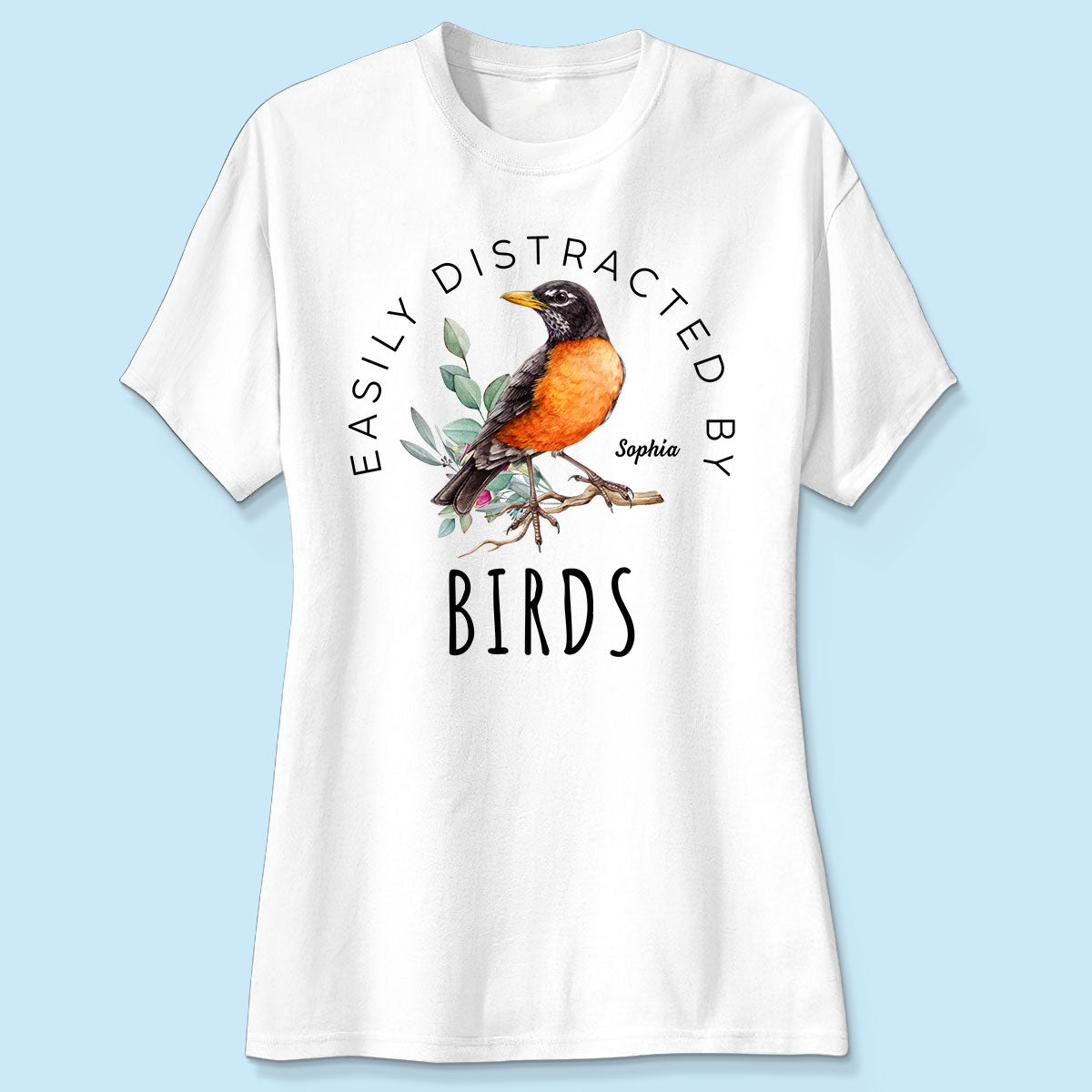 Bird Lady Easily Distracted By Birds Bird Watcher Shirt, Twitcher Shirt Personalized Shirt, Gift for Bird Lover