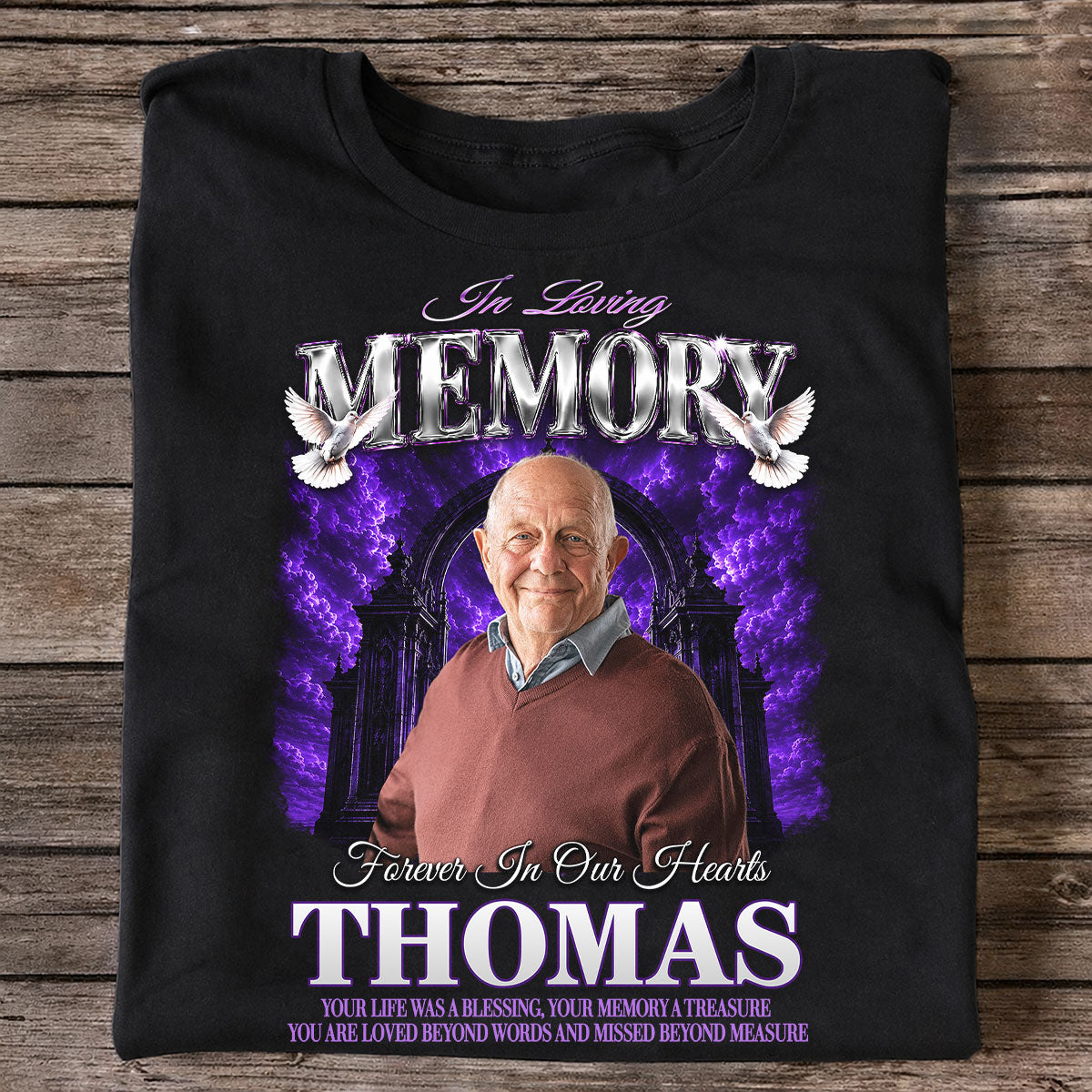 In Loving Memory Custom Photo - Personalized Shirt - Memorial Gift, Sympathy Gift, Celebration of Life