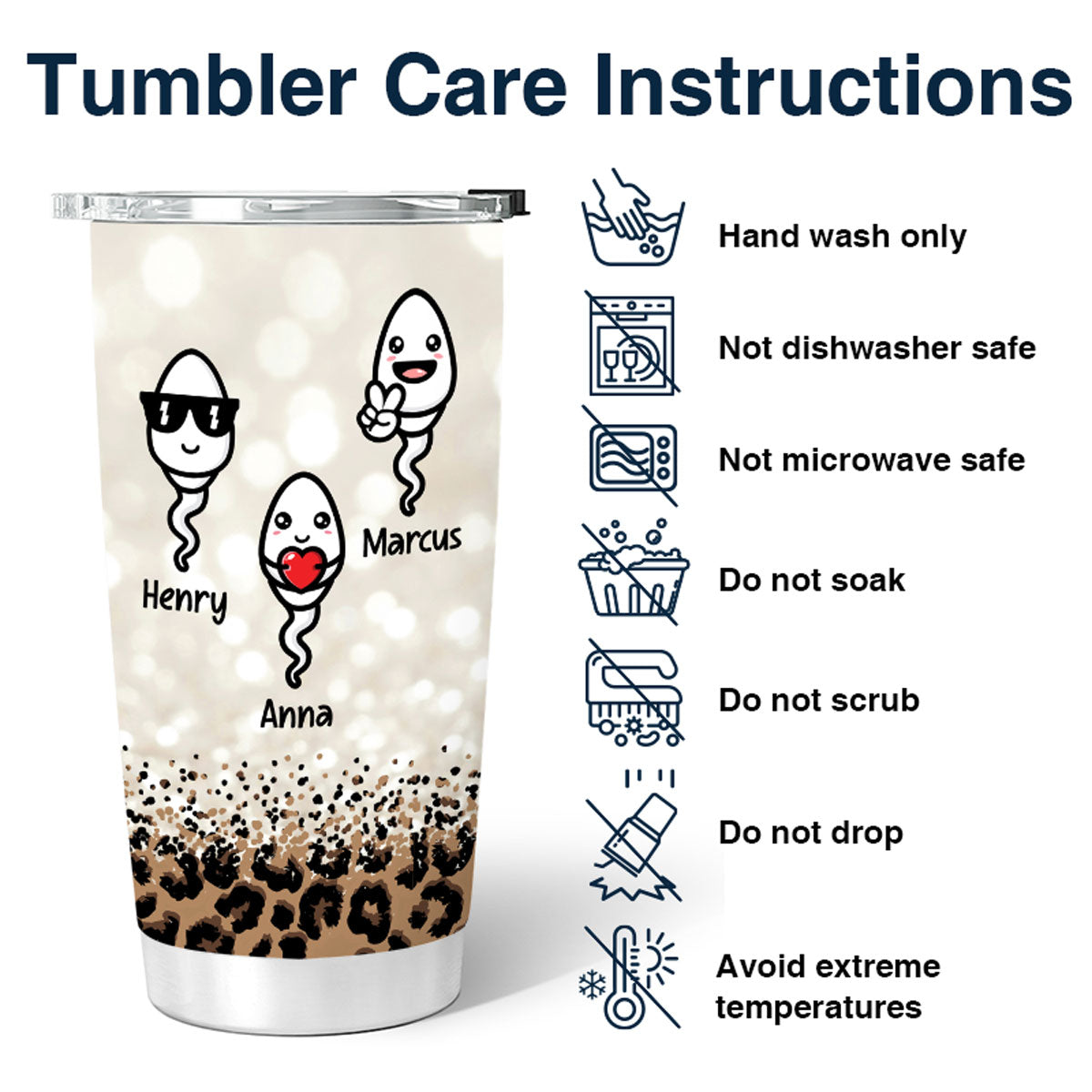 Thanks For Not Swallowing Us Happy Mother‘s Day Funny Personalized Tumbler