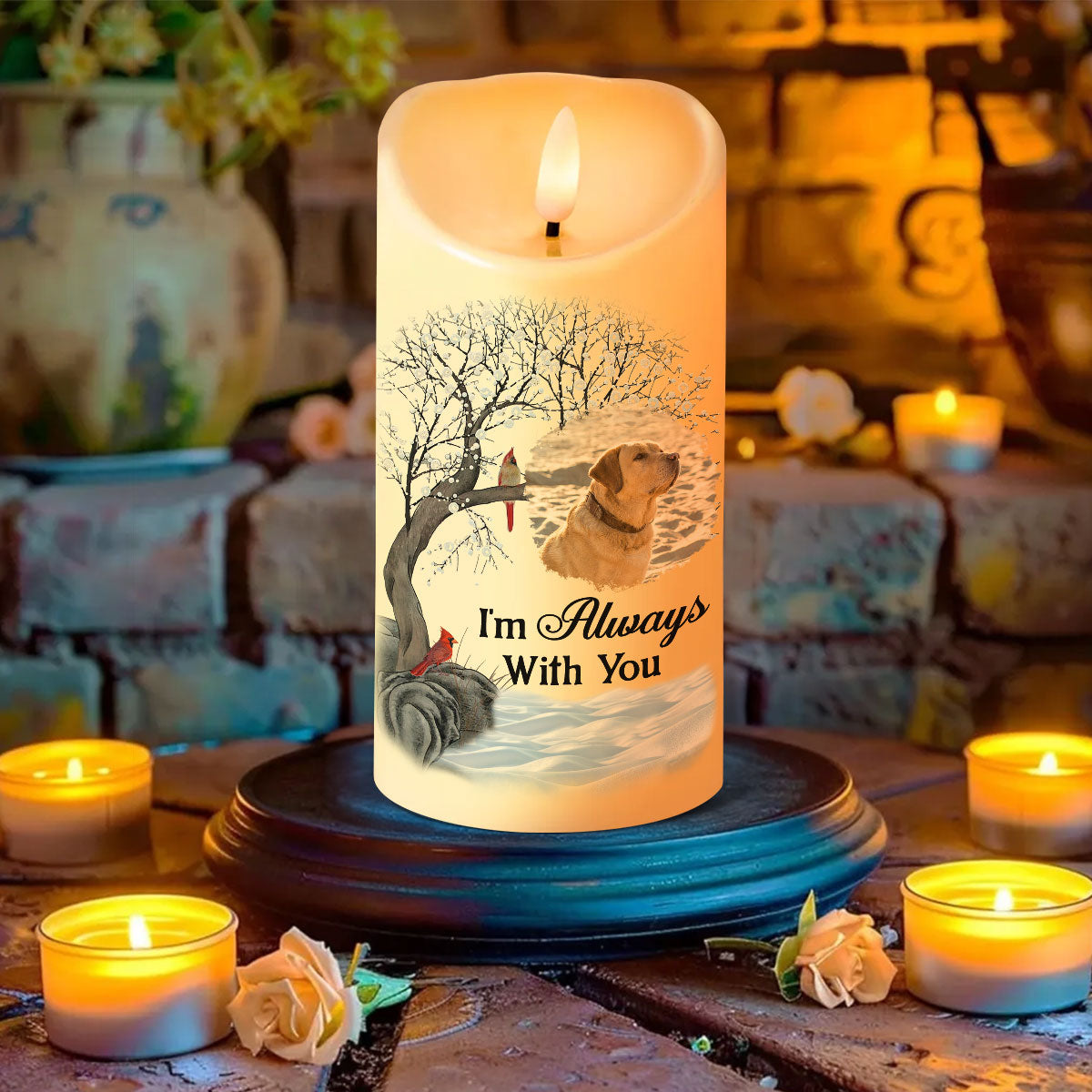 Upload Photo A Companion Is Gone But The Memory Lives On Personalized Flameless LED Candle, Christmas Gift, Sympathy Gift For Pet Lovers