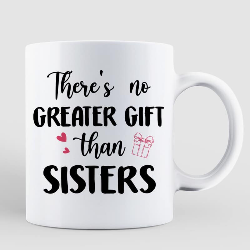 Sitting Doll Besties Under Pink Heart Tree Personalized Mug