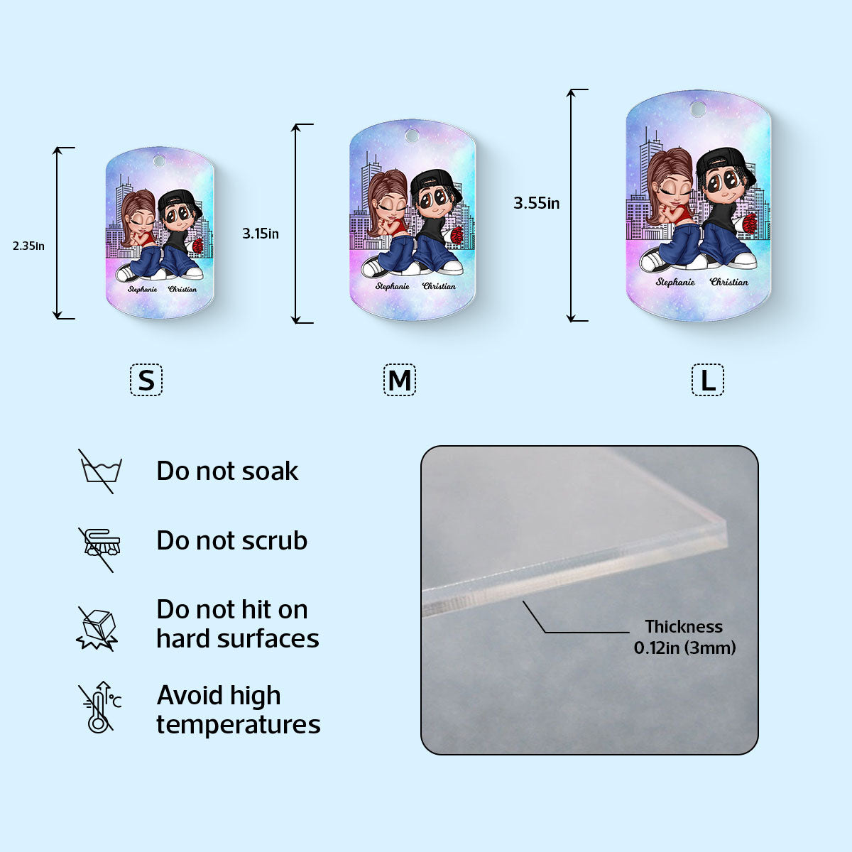 Drive Safe Handsome I Need You Here With Me, Y2K Couple Personalized Acrylic Keychain