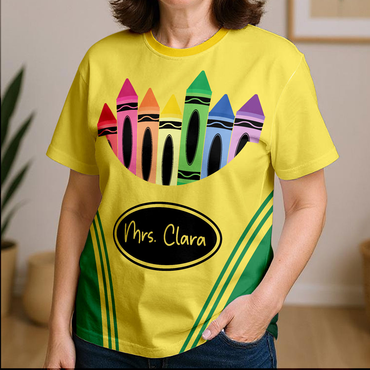 Crayon Box Theme Personalized Group Matching Shirt, Halloween Costume For Teachers