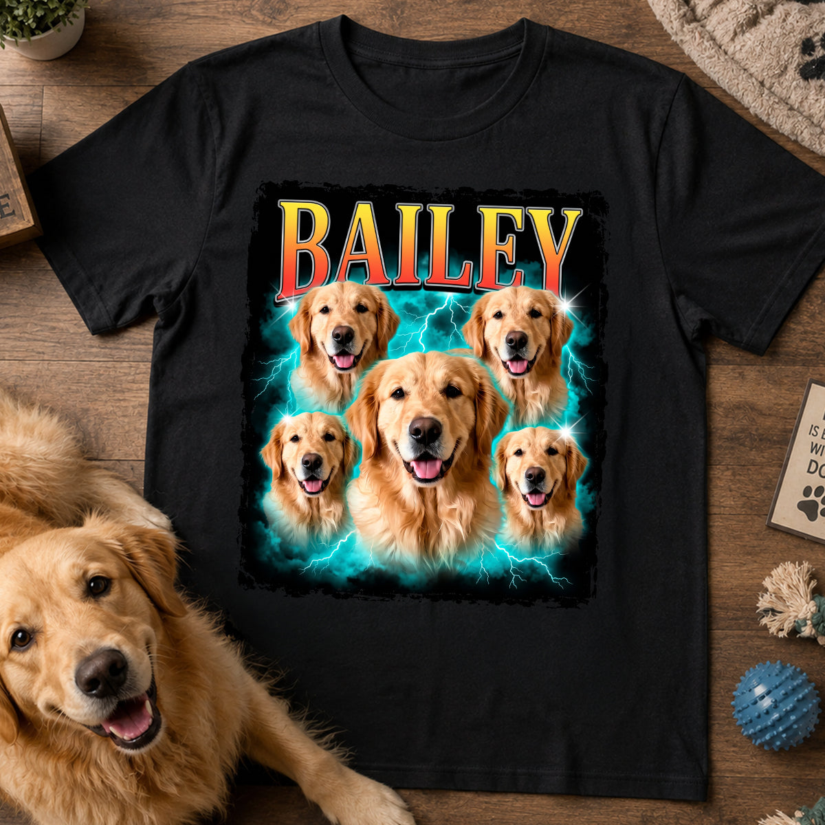 Custom Vintage 90s Dog Cat Pet - Personalized T-Shirt - Retro Bootleg Tee, 90s Rap Group Bootleg Tee