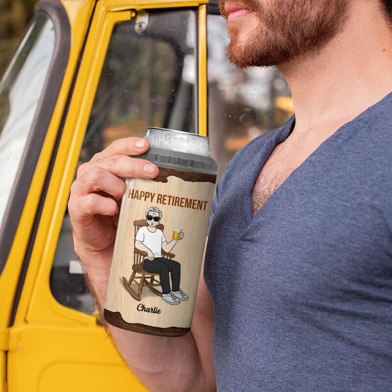 Cheers & Beers To Years Birthday Gift Retirement Gift Personalized Tumbler 4 In 1 Can Cooler