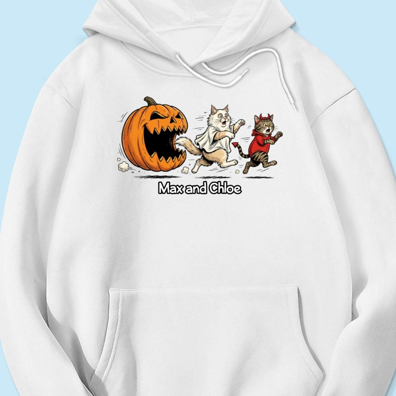 Funny Halloween Cat Dog Upload Photo - Personalized Shirt - Gift For Cat Lovers, Dog Lovers