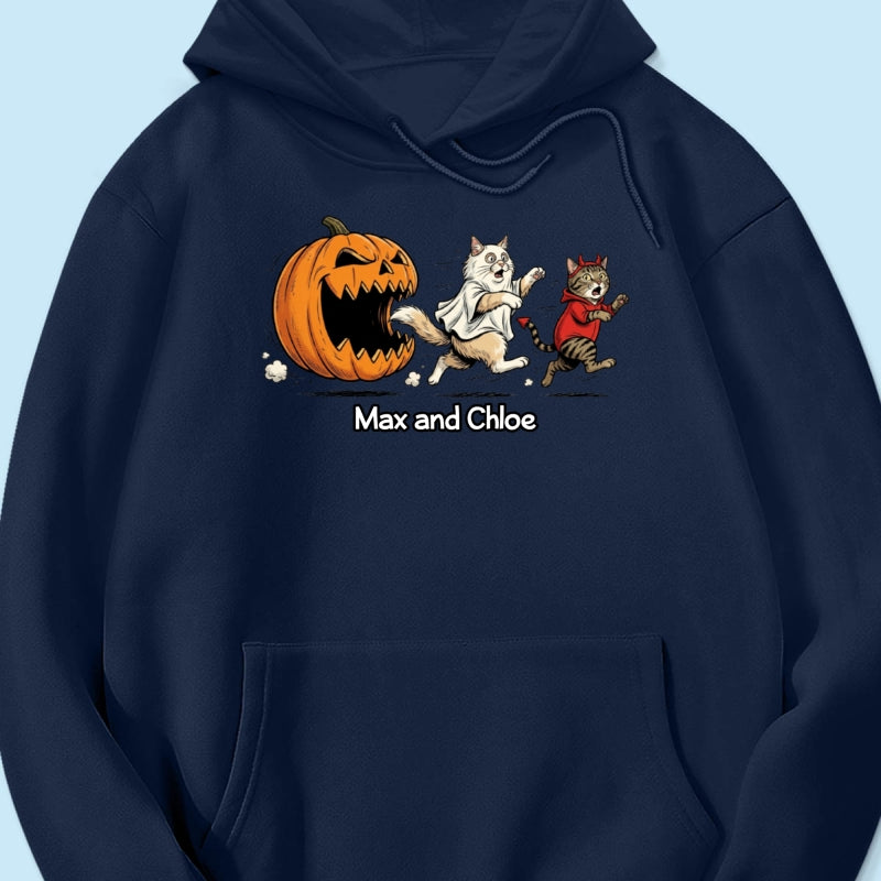 Funny Halloween Cat Dog Upload Photo - Personalized Shirt - Gift For Cat Lovers, Dog Lovers