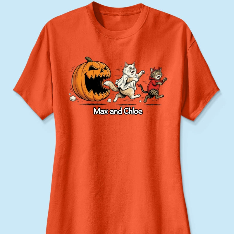 Funny Halloween Cat Dog Upload Photo - Personalized Shirt - Gift For Cat Lovers, Dog Lovers