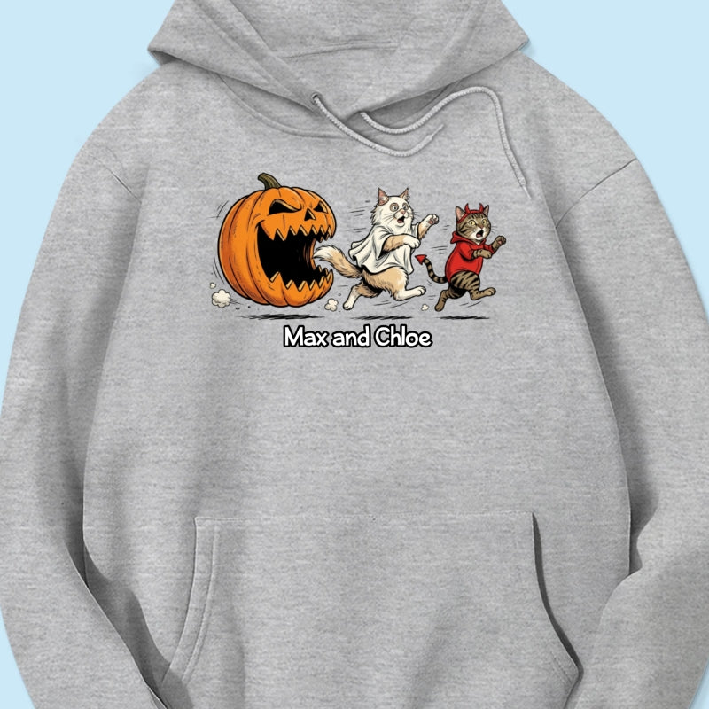 Funny Halloween Cat Dog Upload Photo - Personalized Shirt - Gift For Cat Lovers, Dog Lovers