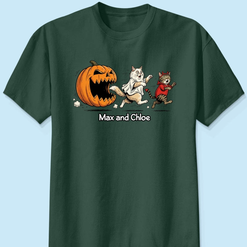 Funny Halloween Cat Dog Upload Photo - Personalized Shirt - Gift For Cat Lovers, Dog Lovers
