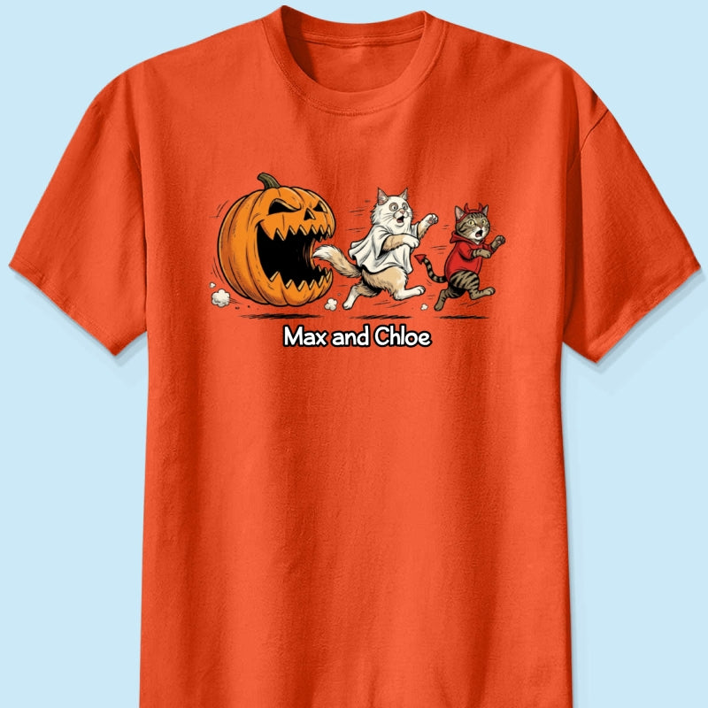 Funny Halloween Cat Dog Upload Photo - Personalized Shirt - Gift For Cat Lovers, Dog Lovers