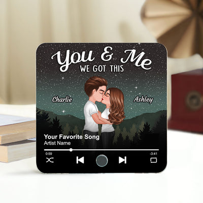 Couple Kissing Under Stars Personalized Music Fridge Magnet, Heartfelt 2025  Gift For Couple, For Him, For Her, Boyfriend, Girlfriend, Husband, Wife