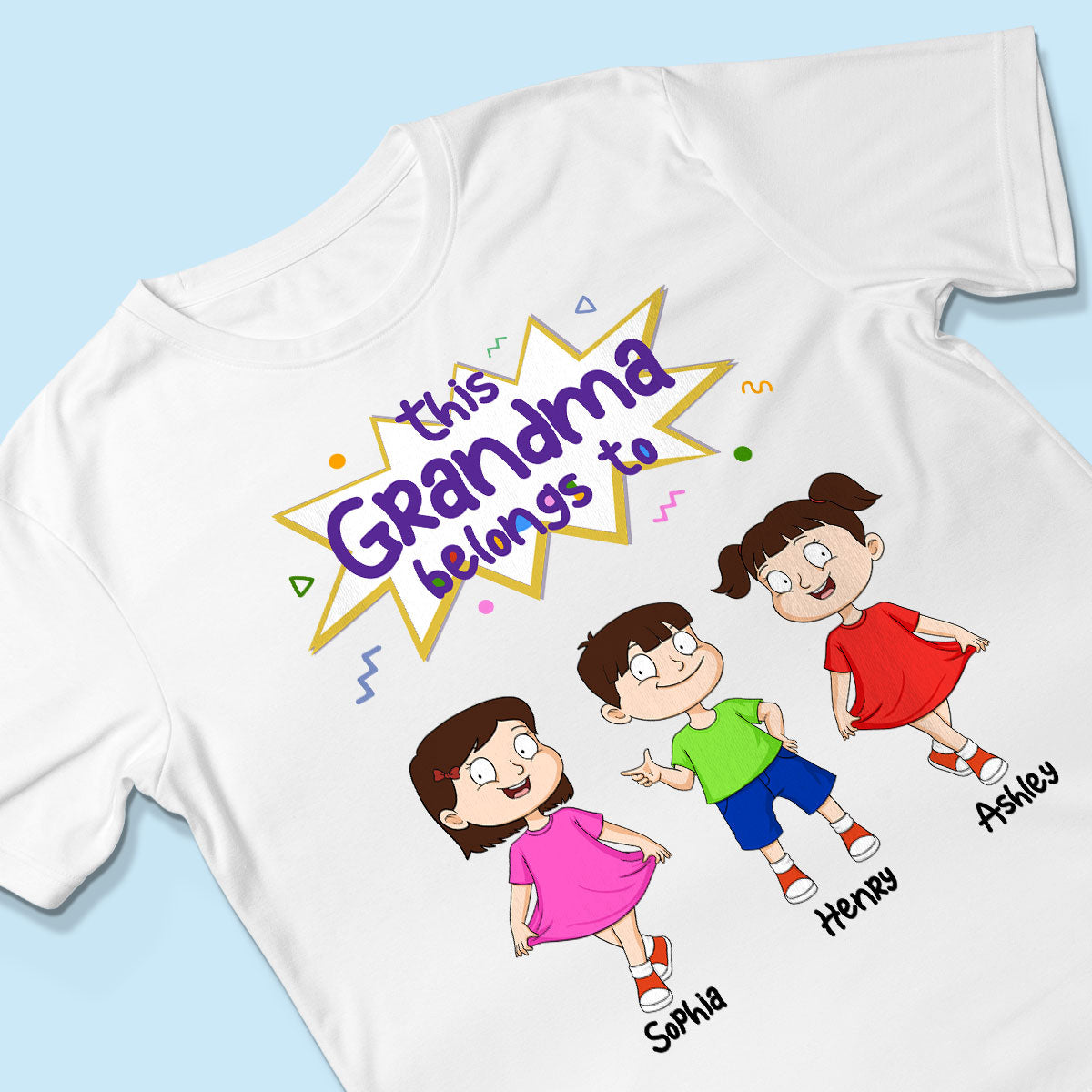 This Grandma Mom Belongs To Adorable Kids Personalized Shirt