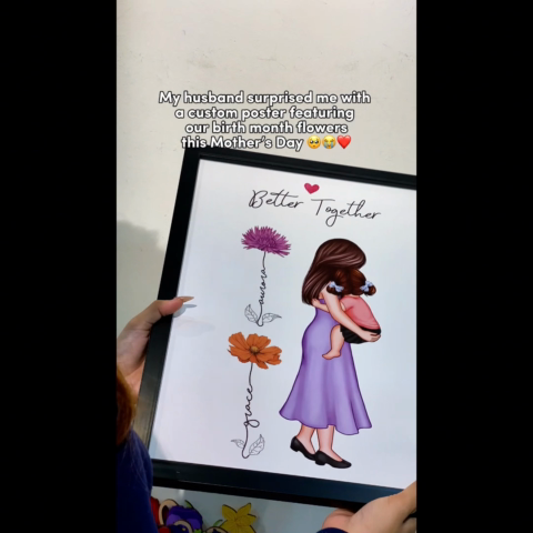 You Are My Everything, Birth Month Flower, Personalized Poster, First Gift