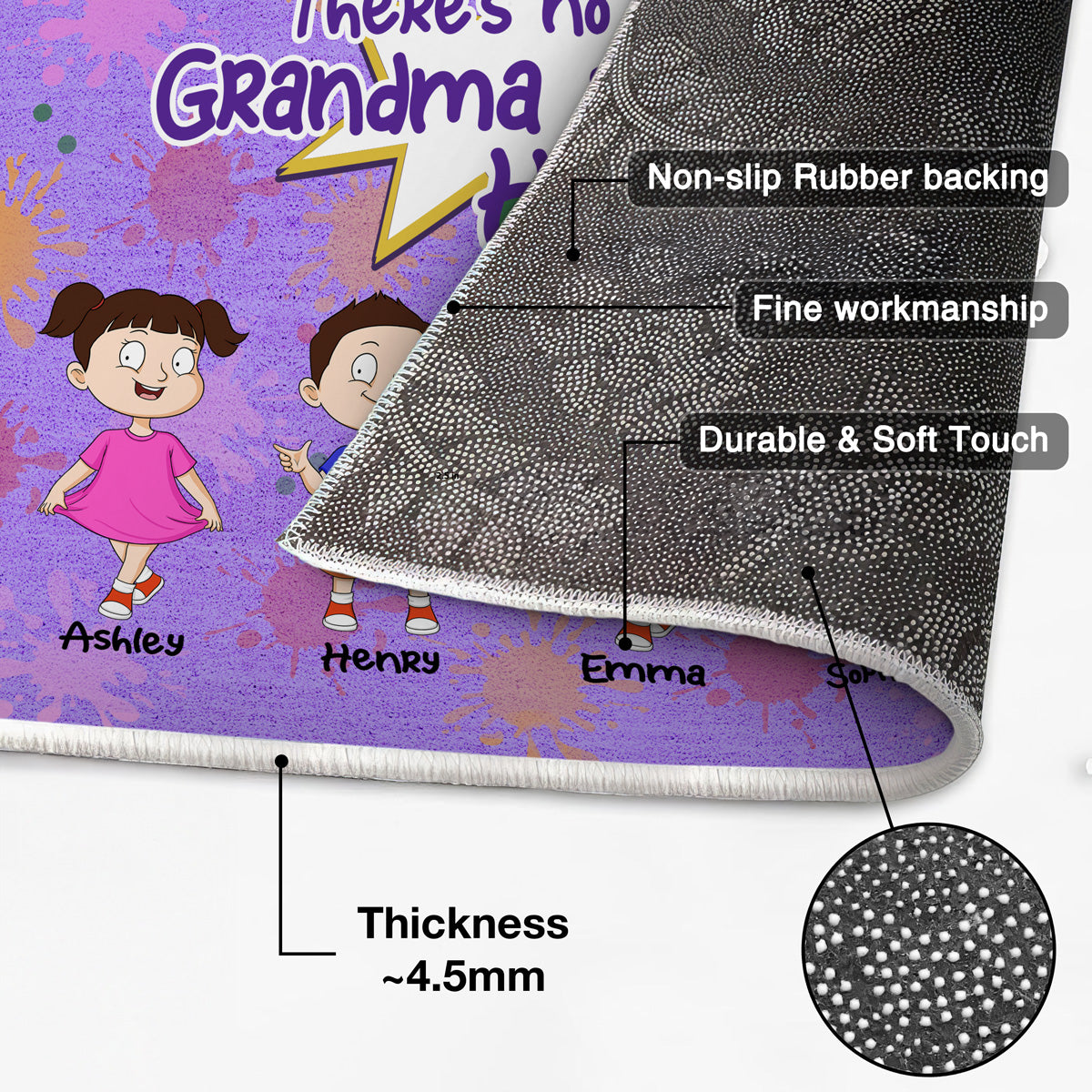 No Place Like Grandparents House Adorable Kids Personalized Doormat