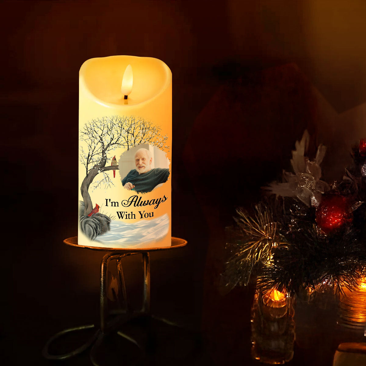 There Are Some Who Bring A Light So Great To The World Flameless LED Candle - Christmas Gift, Sympathy Gift For Family Members