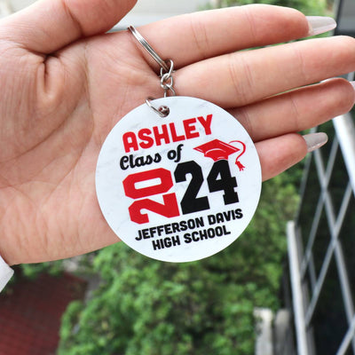 Senior Class Of 2024 Graduation Gift Personalized Acrylic Keychain