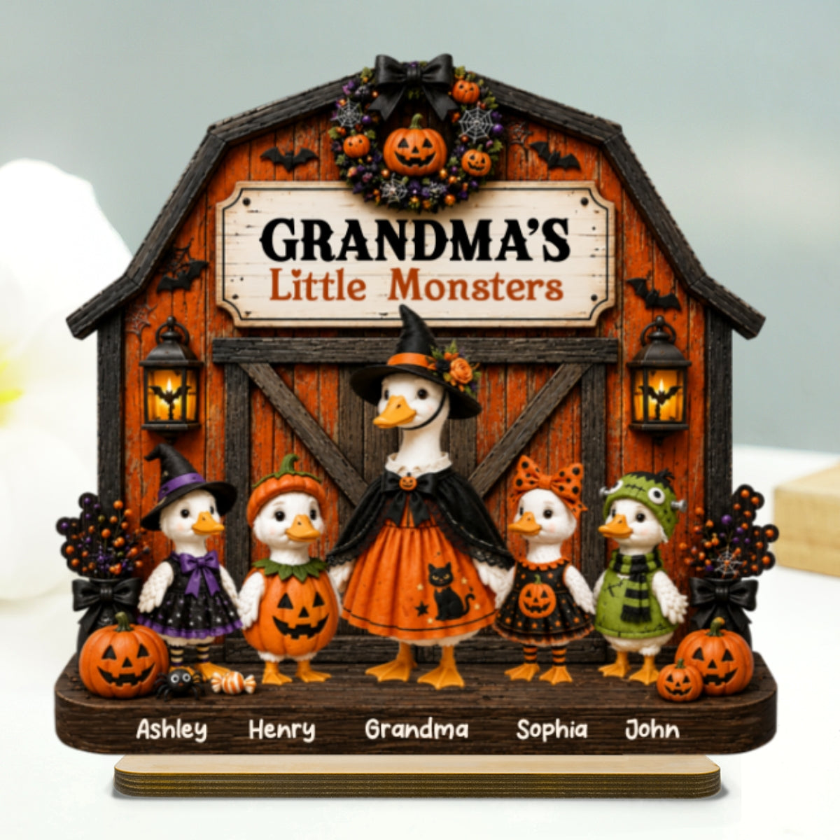 Trending Grandma Goose - Personalized 2-Layered Wooden Plaque - Fall Season Halloween Decoration