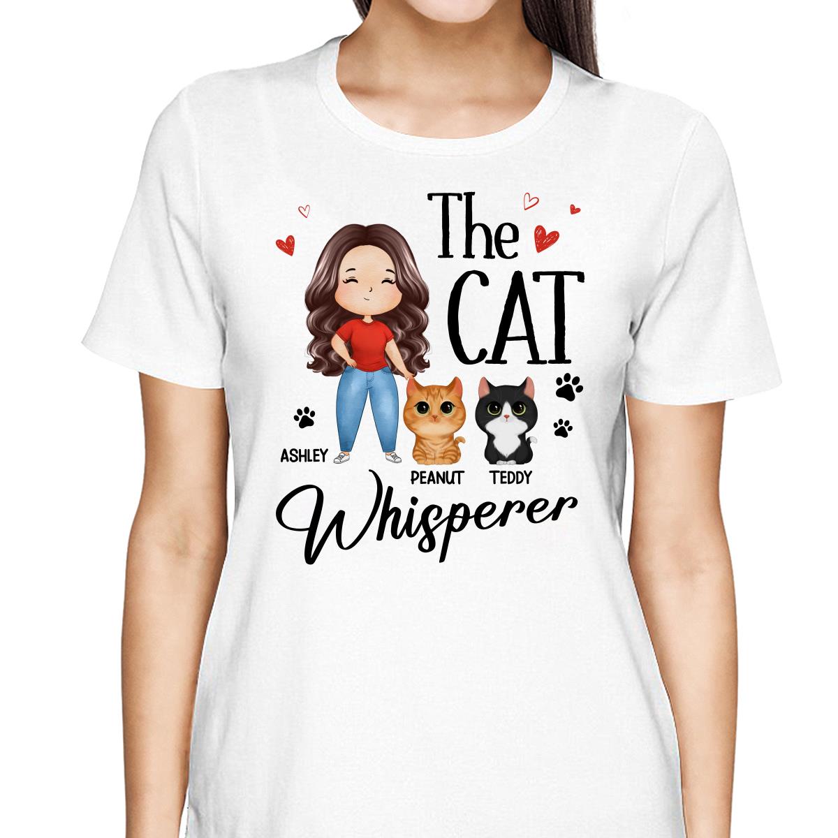 The Cat Whisperer Watercolor Woman And Watercolor Cute Cats Personalized Shirt