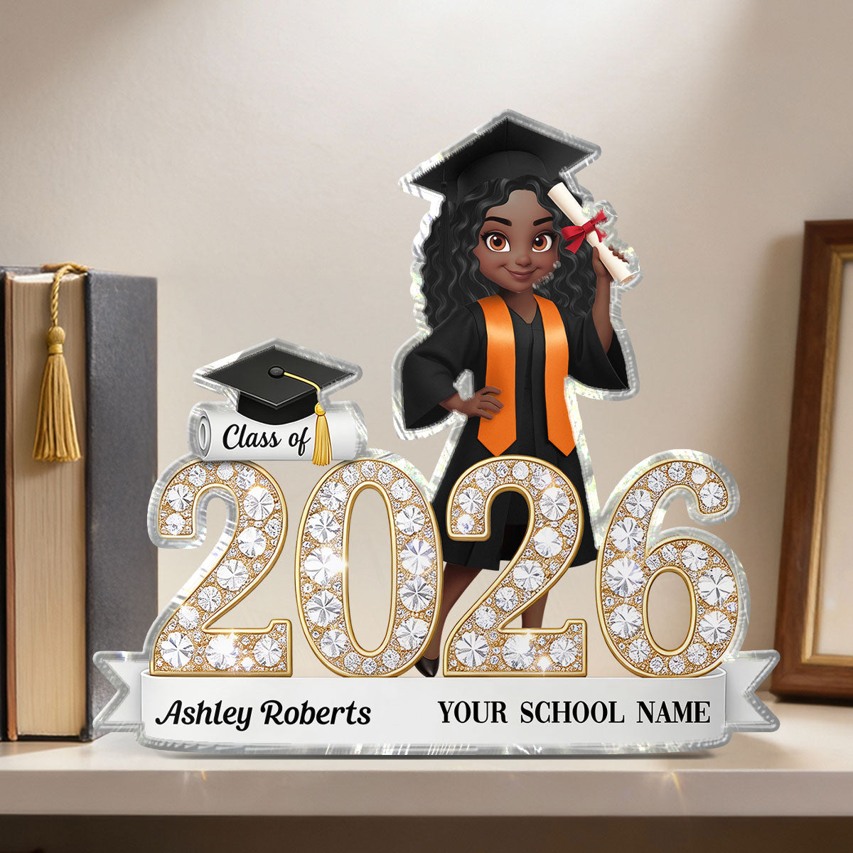 Shining Effect Class Of Graduation Senior - Personalized Acrylic Block Plaque - Gift For Graduation Day, Graduation Gift, Keepsake