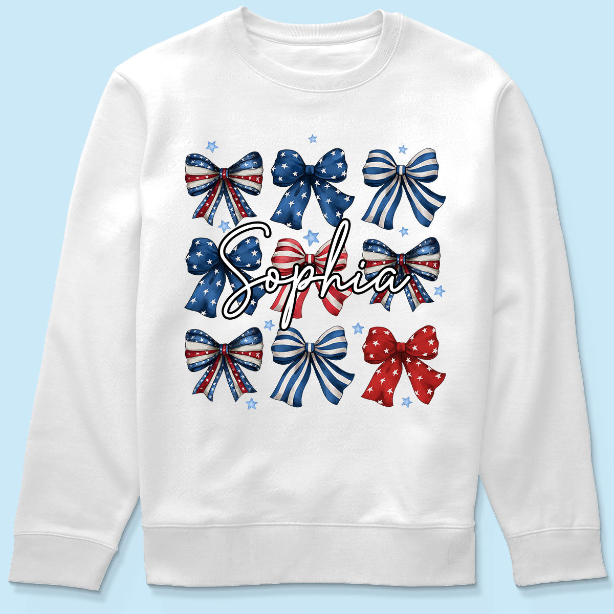 Coquette American Bows 4th Of July Independence Day Personalized Shirt, Gift For Mom, Wife, Girlfriend