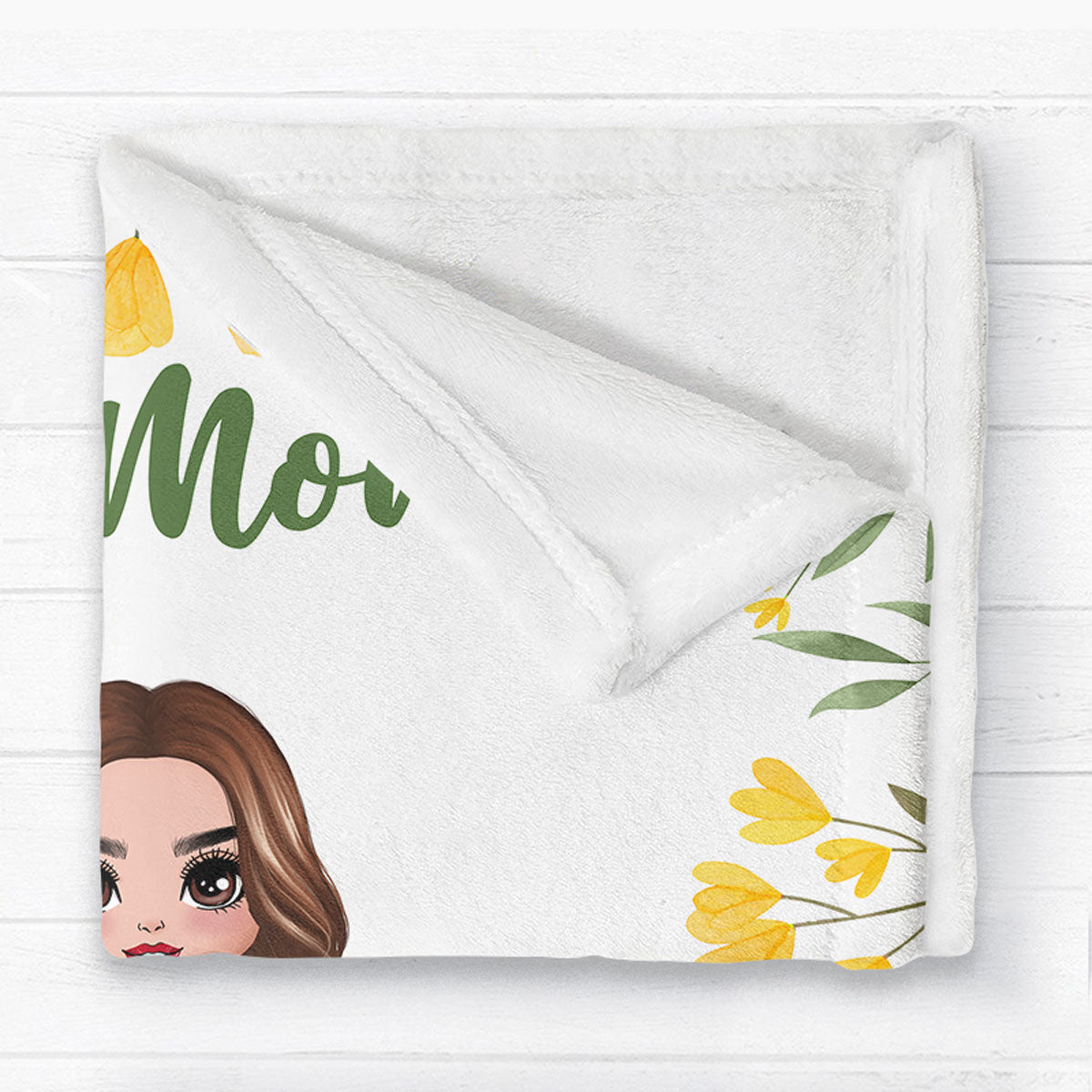 Floral To My Mom Gift From Daughter Personalized Fleece Blanket