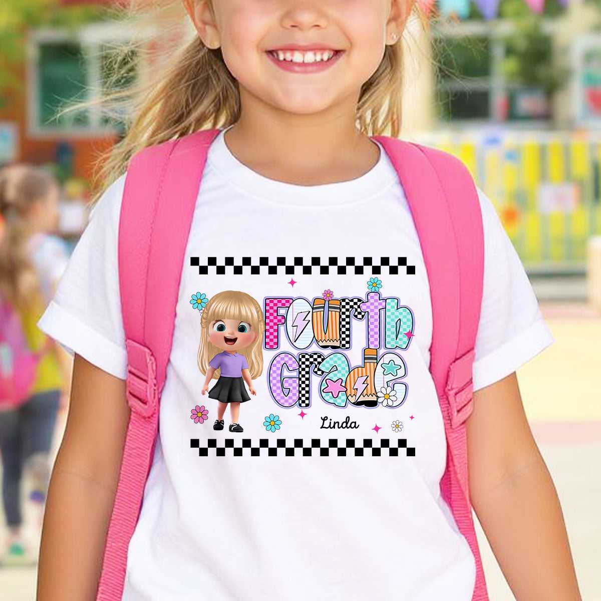 Preppy Back to School Shirt Pre-K to Fourth Grade for Kids, Boys, Girls, 1st Day of School