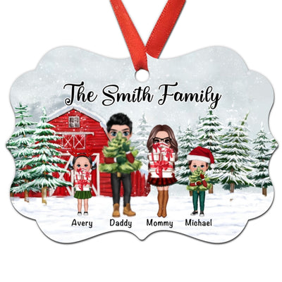 Doll Family Christmas Tree Farm Personalized Christmas Ornament