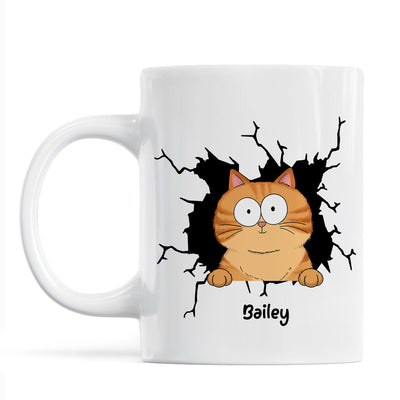 Funny Cat Personalized Mug, Gift For Cat Mom, Cat Dad, Cat Lover