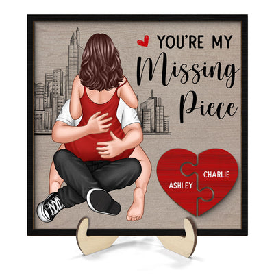 Couple You Are My Favorite Thing To Do Personalized 2-Layer Wooden Plaque