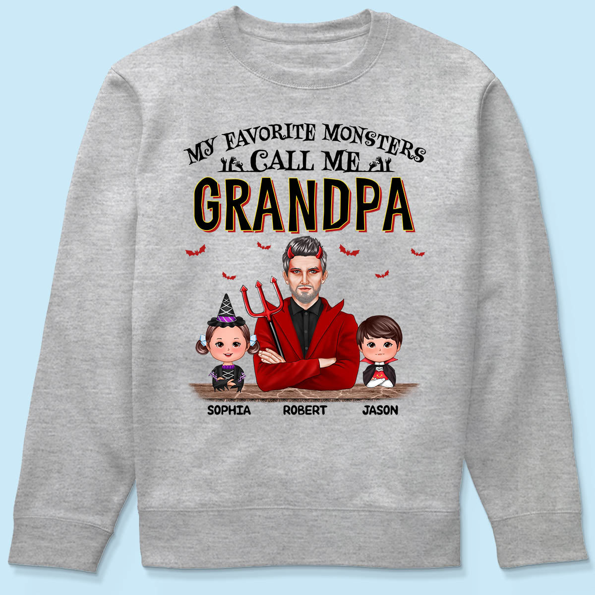 Halloween Favorite Monsters Call Me Dad Grandpa Personalized Shirt
