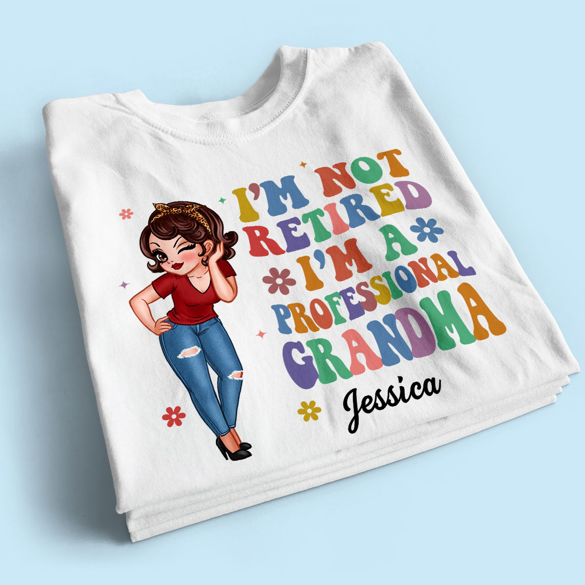 Professional Grandma Vintage Stylish Design Personalized Shirt, Retirement Gift For Grandma