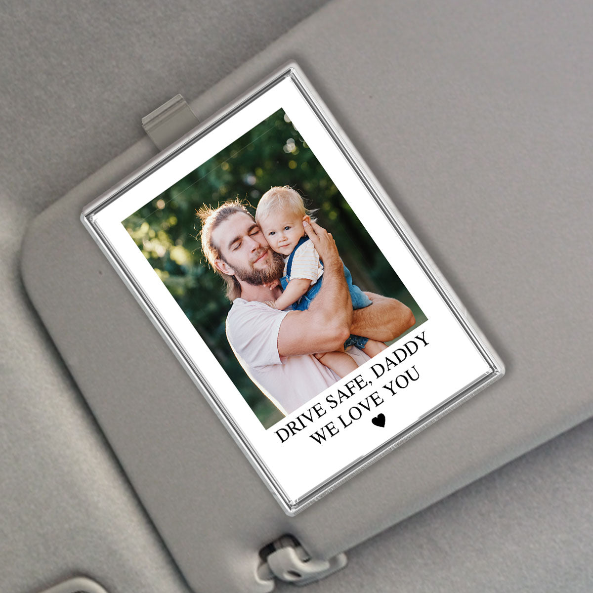 Dad Gifts Custom Photo Car Visor Clip Personalized Father's Day Gift for Him, Unique Gift for Dad from Son, Daughter, Wife, Sentimental Keepsake