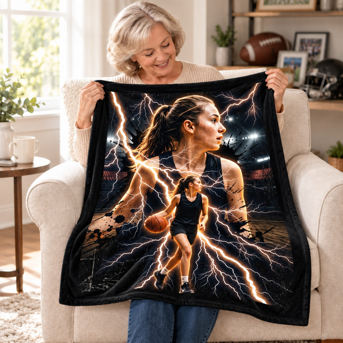 Trending Bootleg Sport Photos Insert - Personalized Fleece Blanket - Gift For Boy, Girl