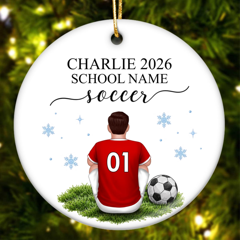 Soccer Senior - Personalized Ceramic Ornament - Senior Night Christmas Gift For Soccer Player, Soccer Team Gift