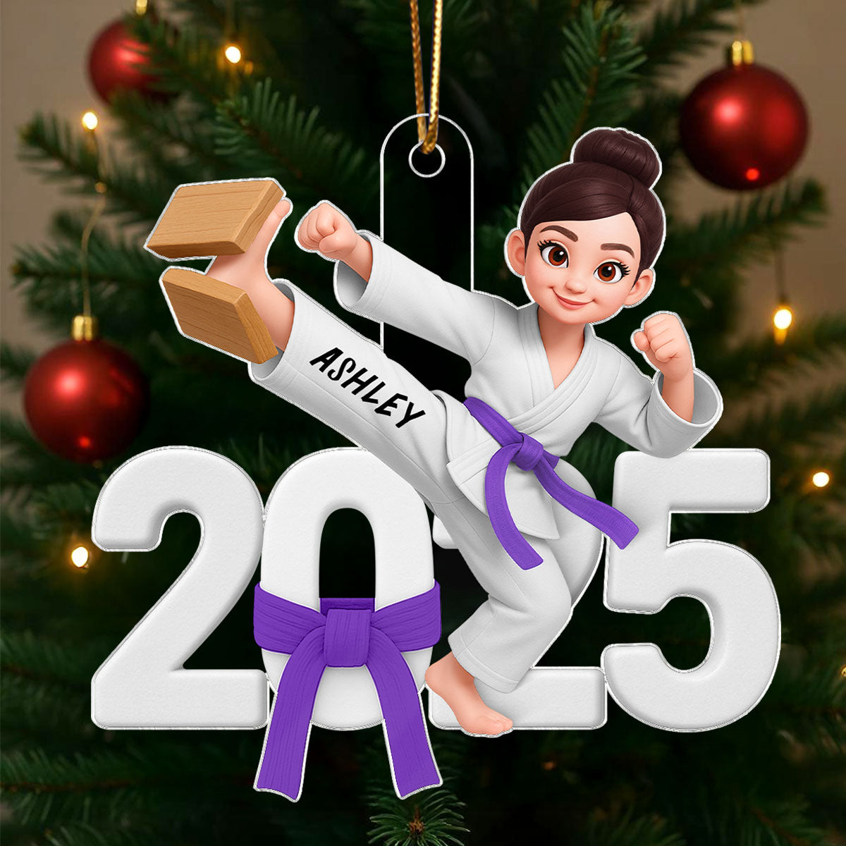 2025 Karate Boy Girl - Personalized Acrylic Ornament - Christmas Gift for Daughter, for Son