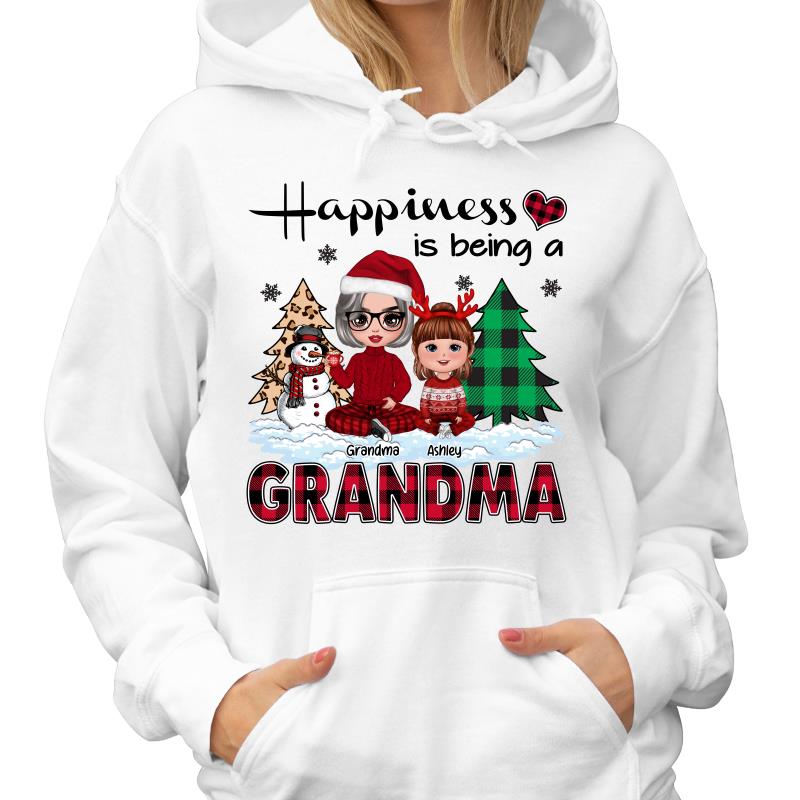 Christmas Happiness Is Being Grandma Personalized Shirt