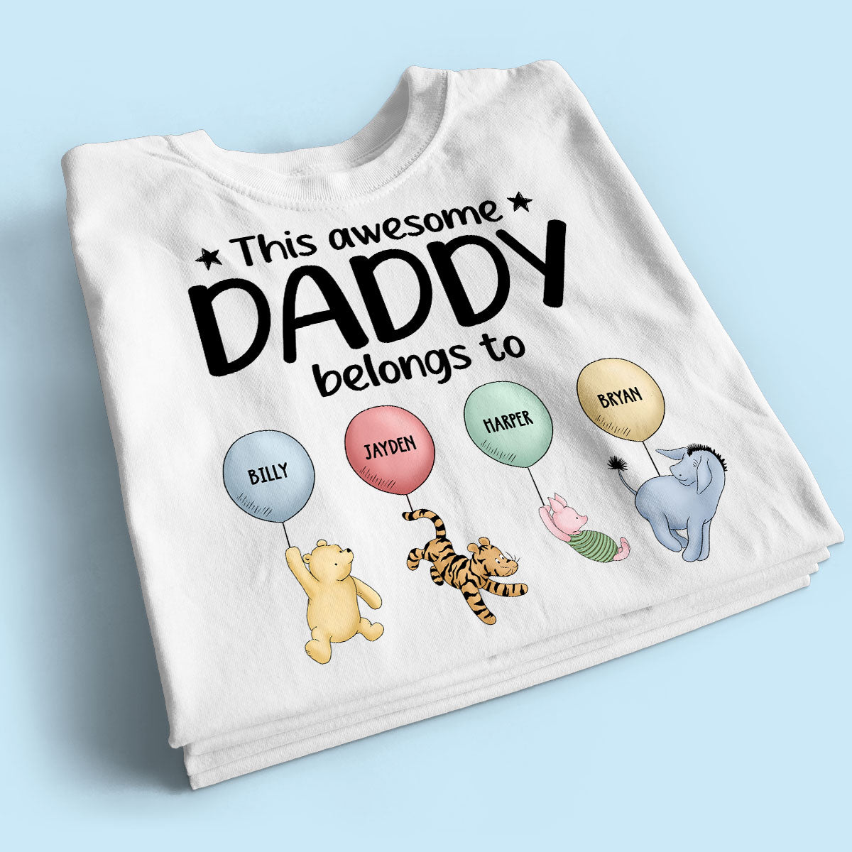 This Awesome Daddy Belongs To Cute Characters Personalized Shirt