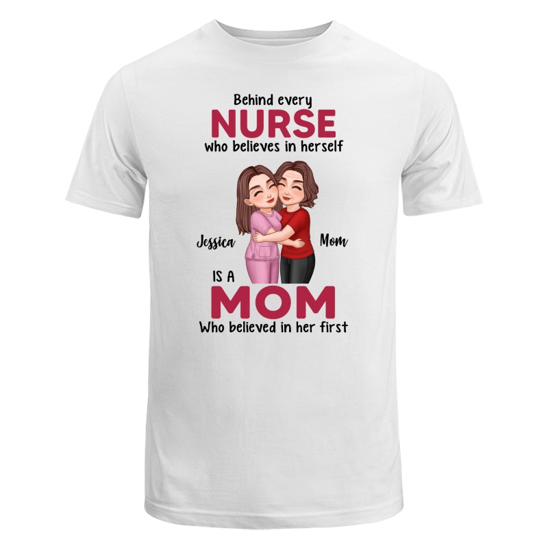Behind Every Daughter Son Is A Mom By Custom Occupation Firefighter, Nurse, Police Officer, Teacher Personalized Shirt