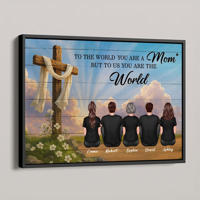 Cross Mom You are the World Personalized Poster
