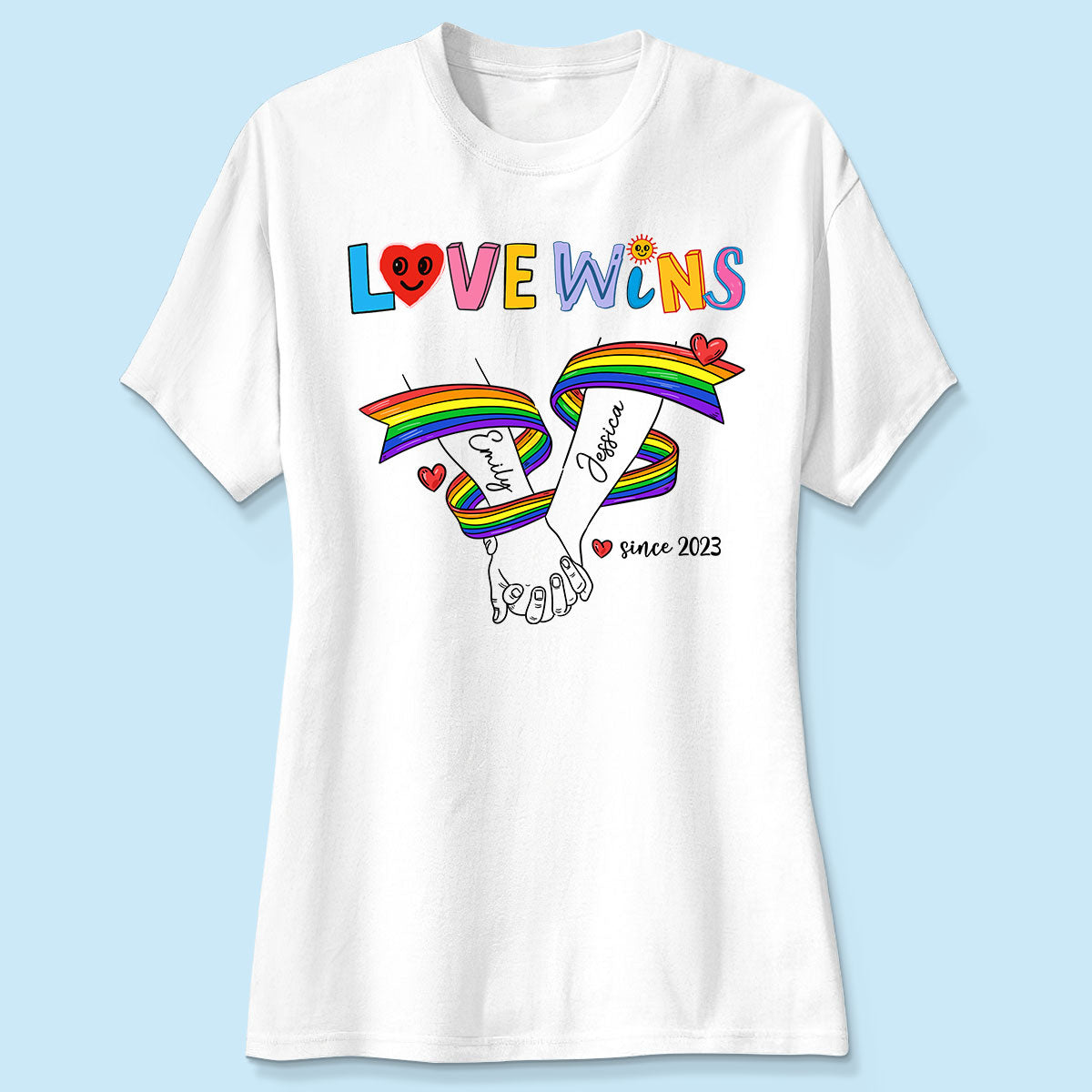 Together Since LGBT Couple Hand In Hand Personalized Shirt, Pride Month