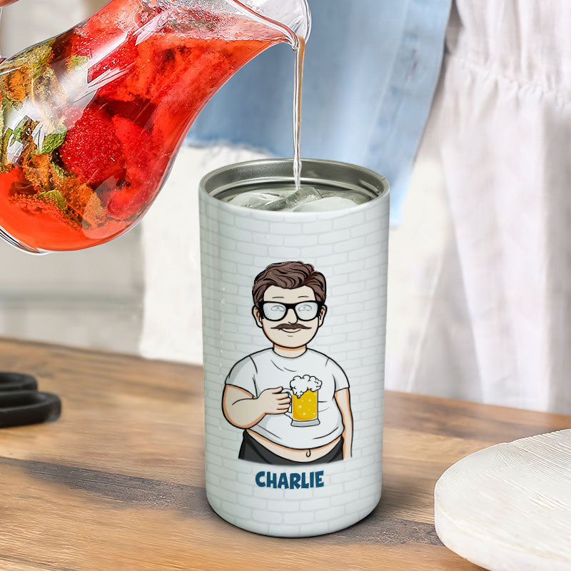 Cartoon Man It‘s Not A Dad Bod It’s A Father Figure Personalized 4 In 1 Can Cooler