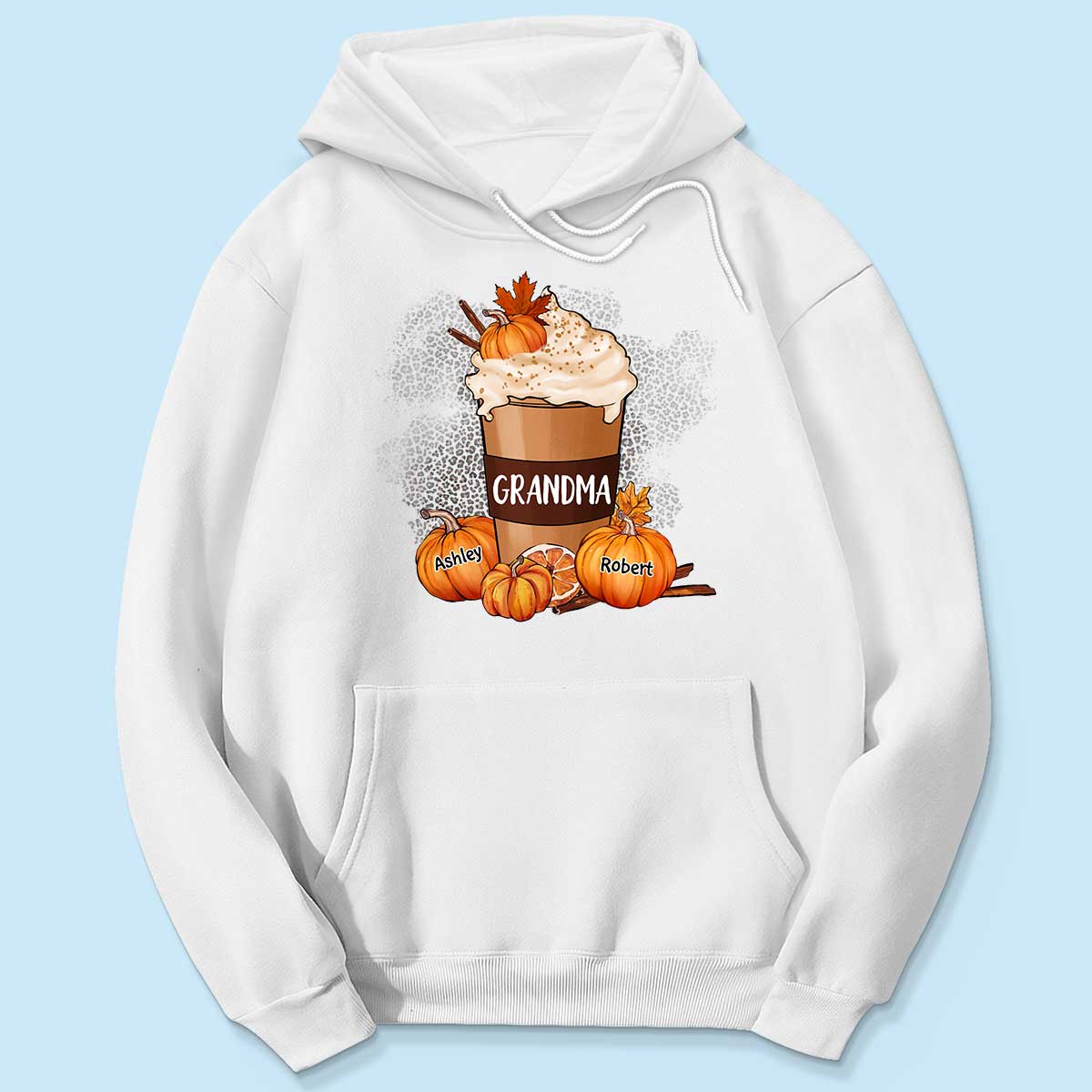 Grandma Mom Pumpkin Spice Latte Personalized Shirt